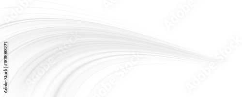 White luminous curves twist into a spiraling motion path. The abstraction focuses on acceleration and fluid dynamics. Light gradients add depth and clarity to the scene.