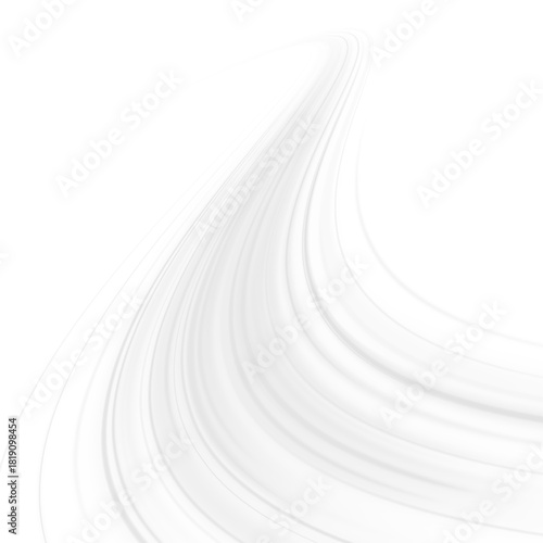 A sleek trail of white light flashes across the scene. The composition emphasizes rapid transitions and shifting direction. Smooth luminosity creates a futuristic effect.