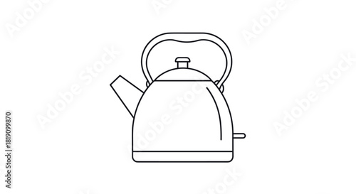 Minimalist line art kettle design for modern kitchens