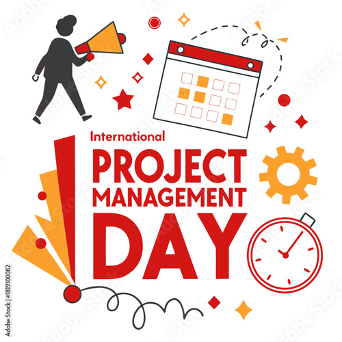INTERNATIONAL PROJECT MANAGEMENT DAY vector illustration 