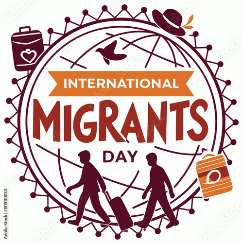 INTERNATIONAL MIGRANTS DAY vector illustration 