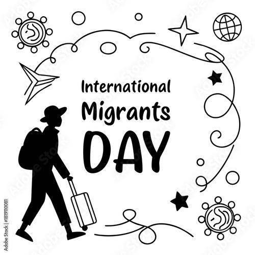 INTERNATIONAL MIGRANTS DAY vector illustration 
