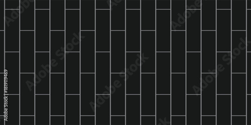 black brick wall texture, seamless cladding pattern for interior decoration, kitchen backsplash, plastic panel, building outdoor design.