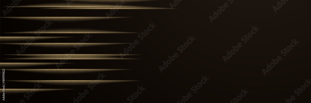 Obraz premium Minimal abstract luxury ads design. Modern elegant shiny gold lines on brown dark gradient background. simple textures