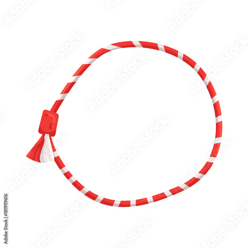 Illustration of indonesian independence day red and white bracelet