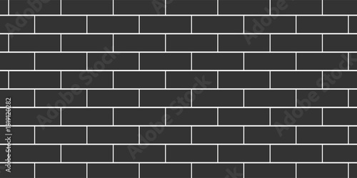 black brick wall texture, seamless cladding pattern for interior decoration, kitchen backsplash, plastic panel, building outdoor design.