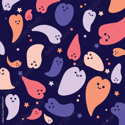 Illustration vectorielle de saint Valentin. Motif de cœurs colorés. Mignons petits coeurs vectoriels pour la fête des amoureux, la Saint-Valentin.	