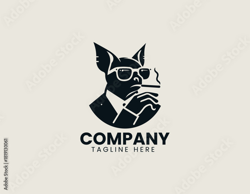 Cool Gothic bat mascot illustration wearing sunglasses, chain necklace, and cross pendant.