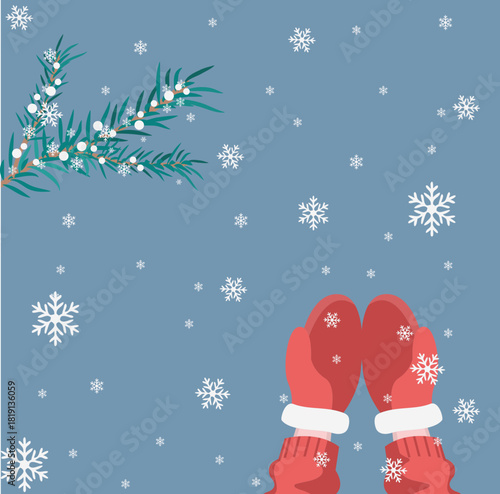 겨울 크리스마스 눈꽃