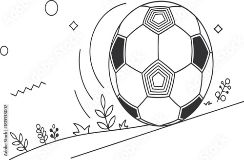 soccer ball on grunge background