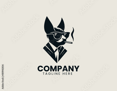 Cool Gothic bat mascot illustration wearing sunglasses, chain necklace, and cross pendant.