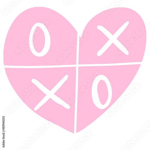 Heart Tic Tac Toe Illustration