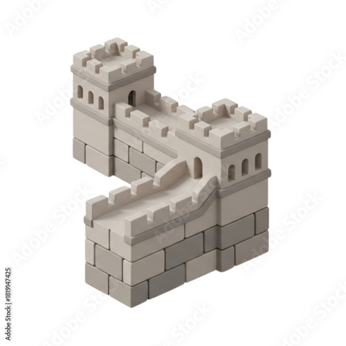 Detailed 3D Model of the Great Wall A Symbol of History and Architectural Marvel