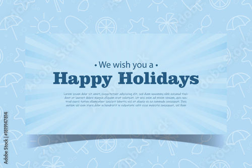 wish you happy holiday banner design