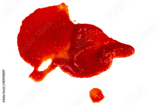 Ketchup splash isolated on white background