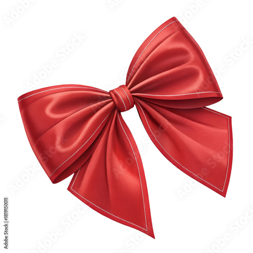 red bow isolated on white background