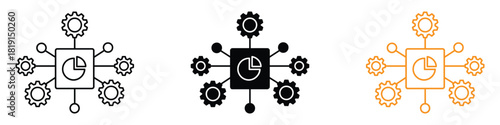 Business Framework icon vector. automated analytics and reporting solution symbol. vector illustration.