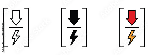 Low electricity consumption icon vector. file transfer, energy and electricity symbol. vector illustration.