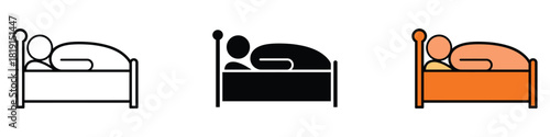 Sleep icon vector. bedtime, healthy rest and peaceful night symbol. vector illustration.