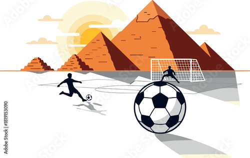 Egyptian Pyramids and Soccer Match: A Unique Cultural Blend