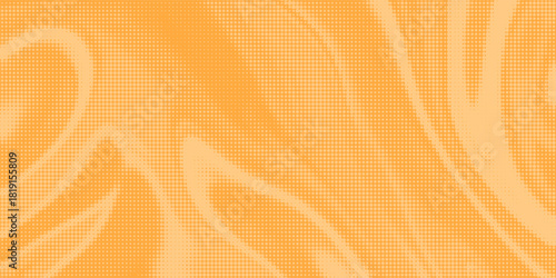 Modern orange pop art background with halftone dots in comic style, vector illustration EPS10