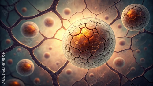 Visual Metaphor for Oxidative Stress in Cellular Structures