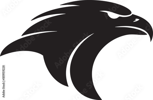 A majestic eagle's head profile illustration showcasing its sharp beak and piercing gaze