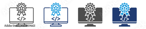 coding competitions icon set multie style