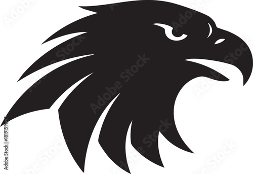 Eagle Head Profile Illustration Strength and Vision Symbol