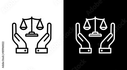 Law Enforcement  White Icon Set Design