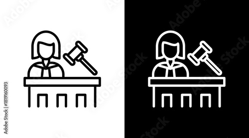Judge  White Icon Set Design
