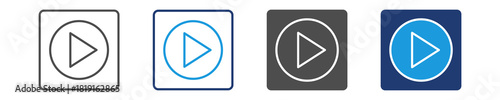 player controls icon set multie style