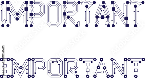 Tech alert and notification text design