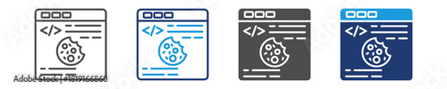 cookie management icon set multie style