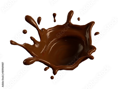 溶けたチョコレートの3Dイラスト