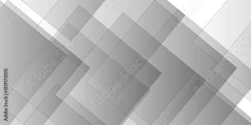 Abstract background white gradient with modern background. Gradient square shape design. Futuristic technology concept. Abstract geometric line square seamless pattern.