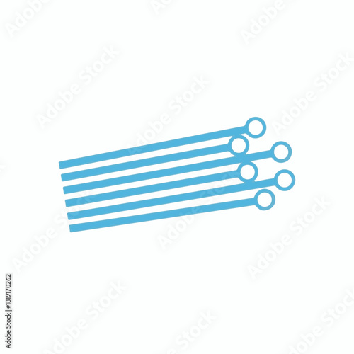 Wireless networks illustrated with blue lines and connection points showing fiber optic communication. Wireless networks transmit data via radio waves or satellite communication.