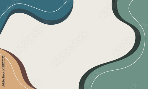 Abstract minimal curve frame background