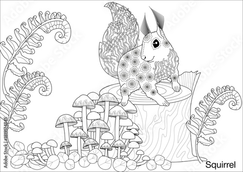 Coloring for art therapy. Animals and Nature of Europe. A calming and educational journey around the world with a collection of coloring pages.