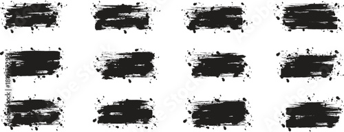 ink brush strokes.  Black hand drawn stripes, rough grunge paint texture. ink brush stroke vector design element for grunge texture background and artistic illustration.