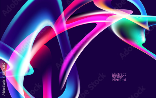 Abstract fluid background of wavy and liquid shapes. Colorful glass wallpaper.