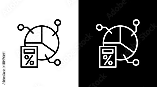 Budget Allocation  White Icon Set Design