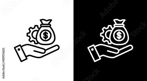 Capital Budgeting  White Icon Set Design