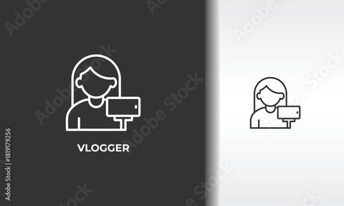 Vlogger Vector, Icon Or Logo Sign Isolated Symbol Illustration