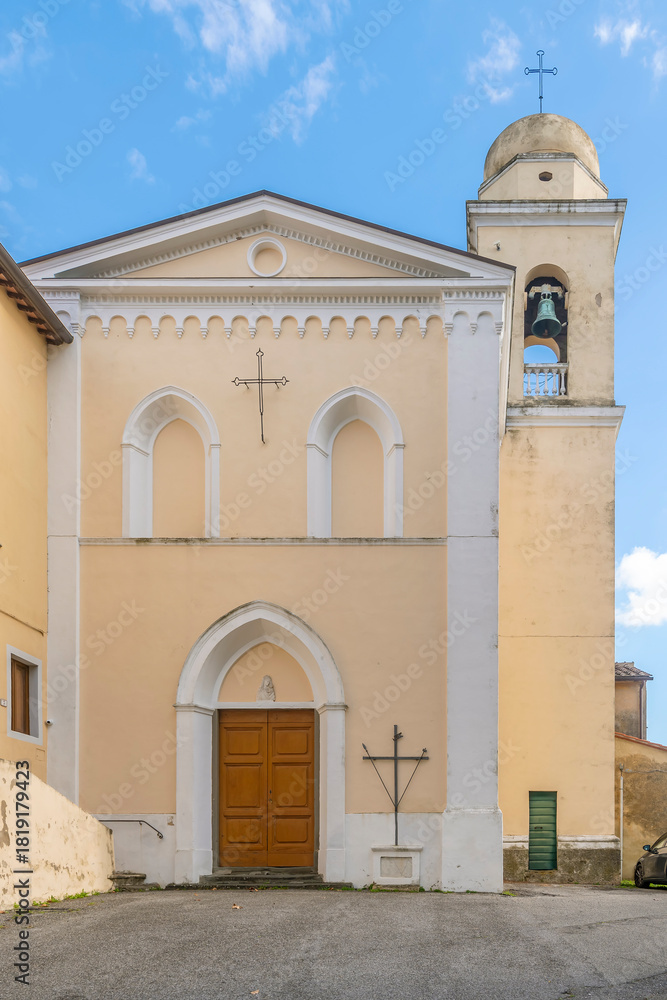 Fototapeta premium The church of Santa Lucia in Luciana, a hamlet in the municipality of Fauglia, in the province of Pisa, Italy