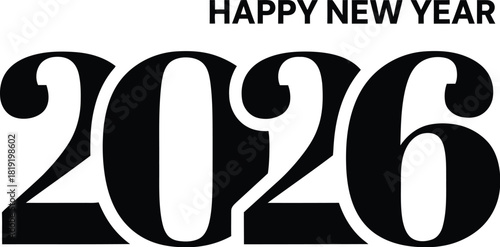 Celebrate 2026 New Year with this bold, modern design, perfect for holiday promotions, invitations, and greetings, bringing joy and excitement to your season