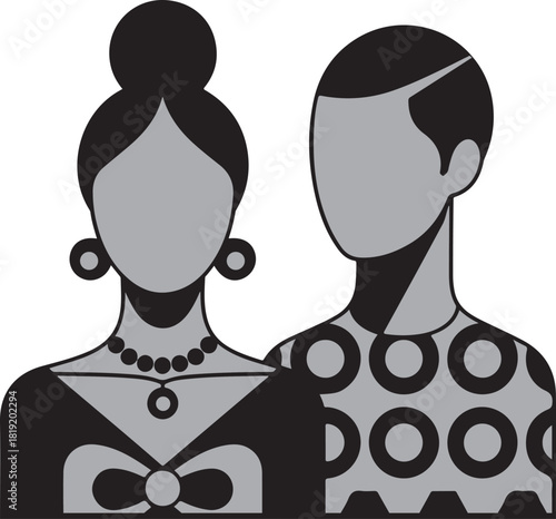 vector silhouette of a woman