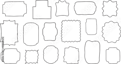 Versatile collection of geometric shapes and graphic elements in various colors and styles for design projects