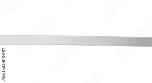 A white ribbon against a black background.