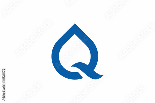 Letter Q Water Logo 